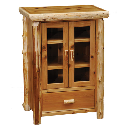 Cedar Log Media Cabinet