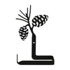 Wrought Iron Pinecone Arm Toilet Tissue Holder - OUT OF STOCK UNTIL 06/17/2026