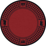 Bear Refuge Red Rug - 8 Ft. Round