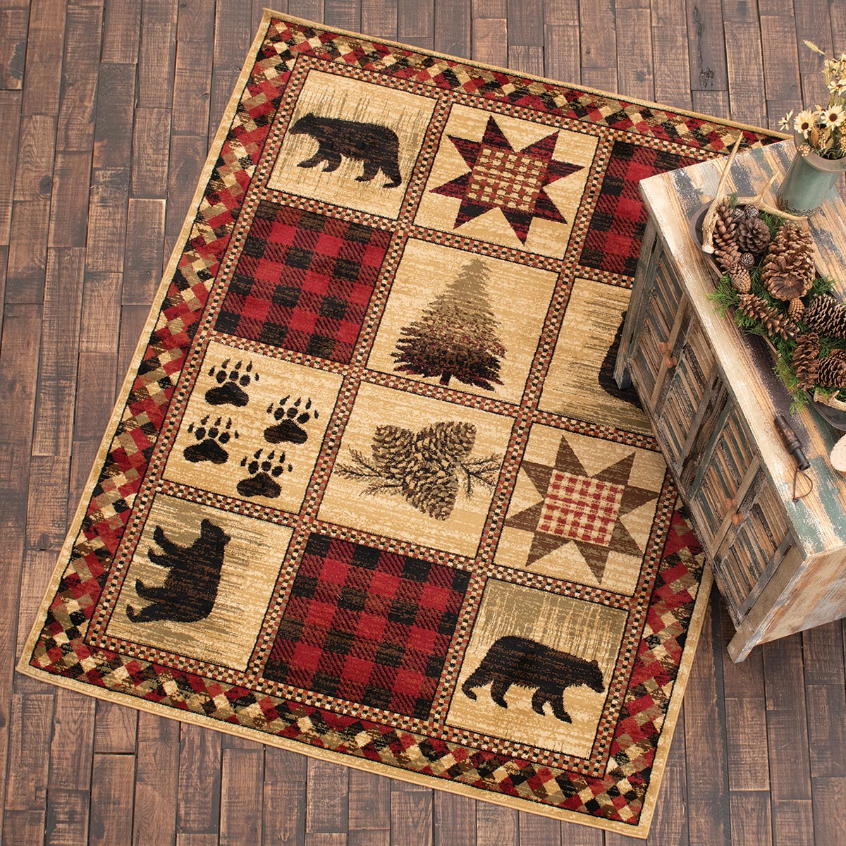 Bear Trail Plaid Rug - 8 x 10