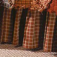 Plaid Blocks Bedskirt - Queen