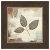 Square Silver Leaves II Framed Print