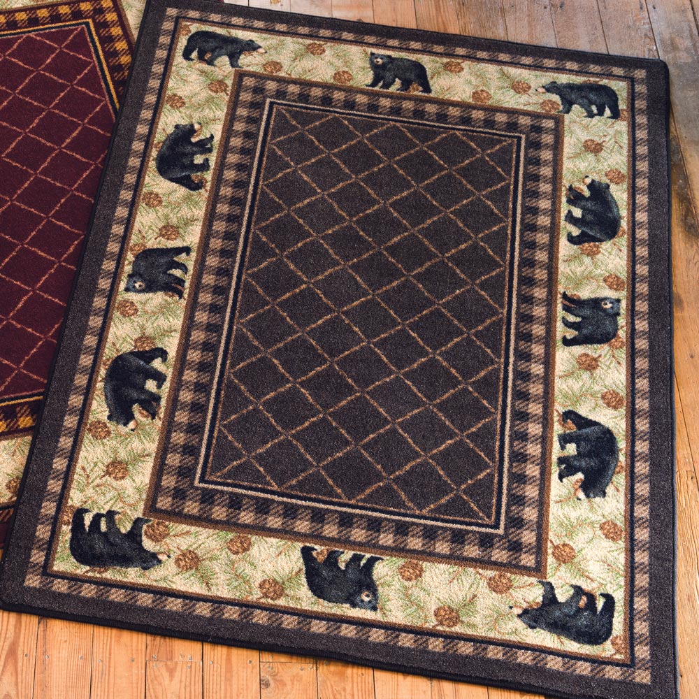 Bear Retreat Brown Rug - 5 x 8