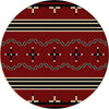 Big Chief Red Rug - 8 Foot Round