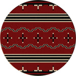 Big Chief Red Rug - 8 Foot Round