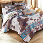 Aztec Cowhide Quilt Bed Set - King