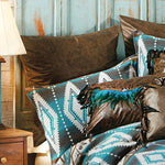 Distressed Faux Leather Euro Sham