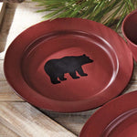 Crimson Bear Enamel Salad Plate