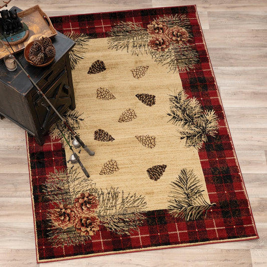Pinecone Haven Crimson Rug - 5 x 8 - OVERSTOCK