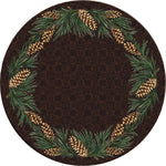 Pinecone Wreath Rug - 8 Ft. Round
