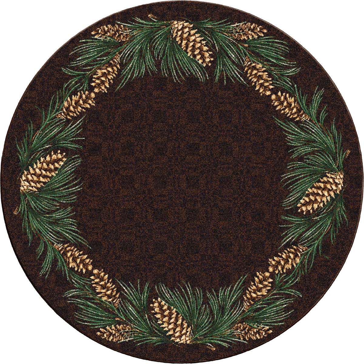 Pinecone Wreath Rug - 8 Ft. Round