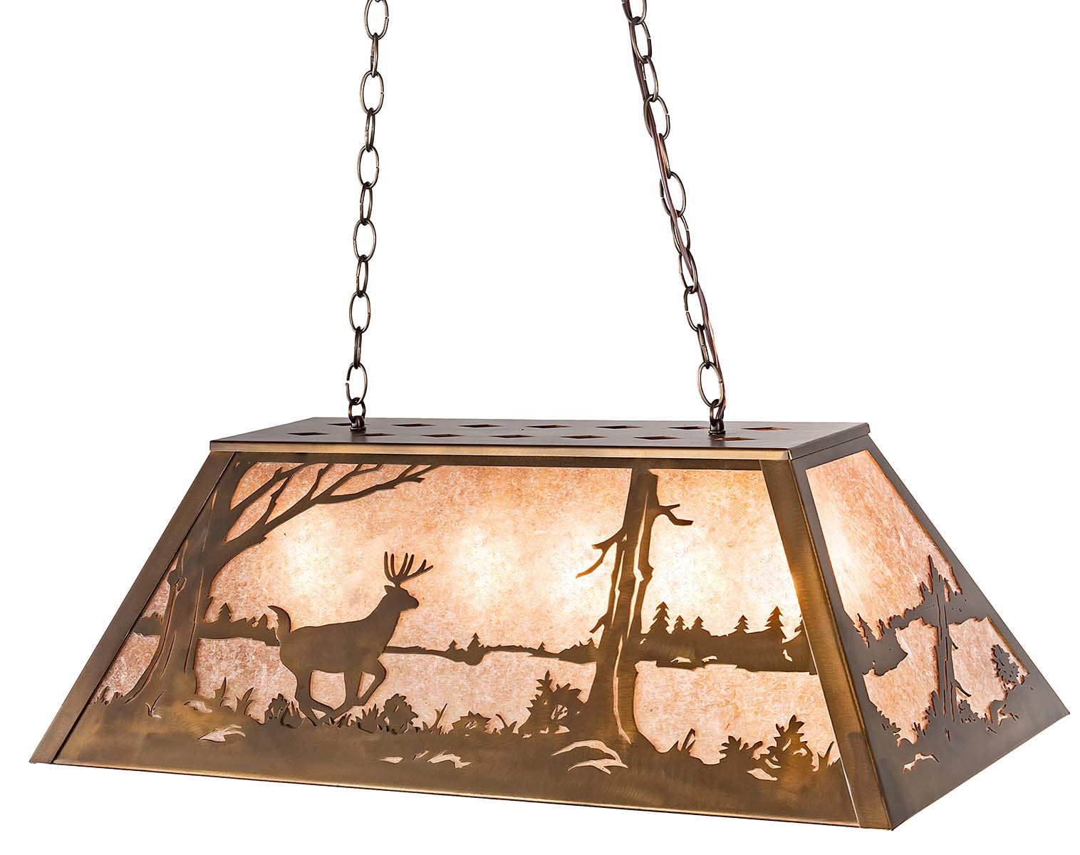 Foraging Deer Oblong Pendant Light