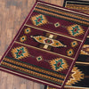 Eye of the Storm Burgundy Rug - 2 x 8