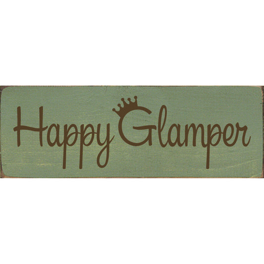Happy Glamper Wood Sign