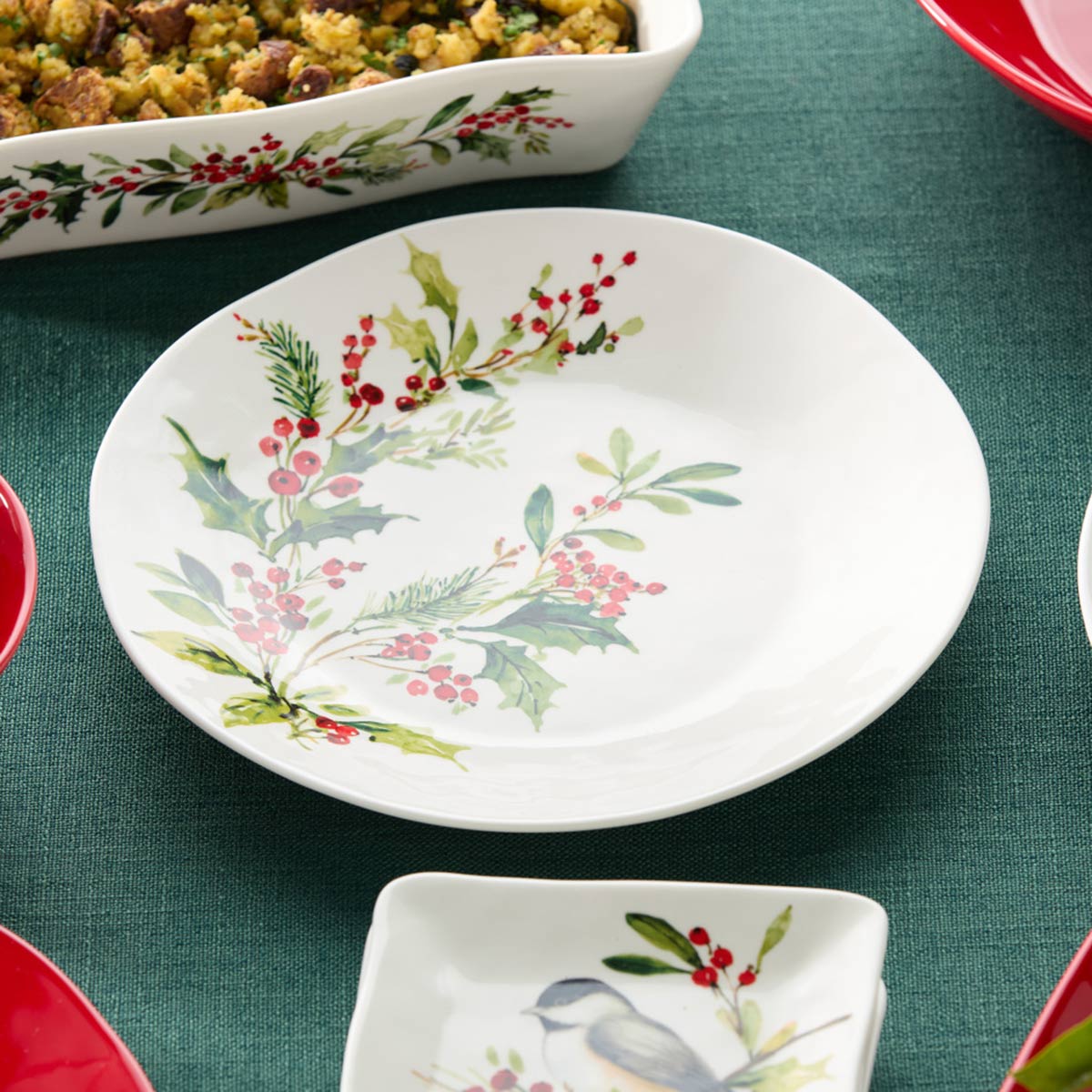 Lodge Holly Dinner Plates-Set of 4