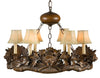 Black Forest Small Bear Head Chandelier