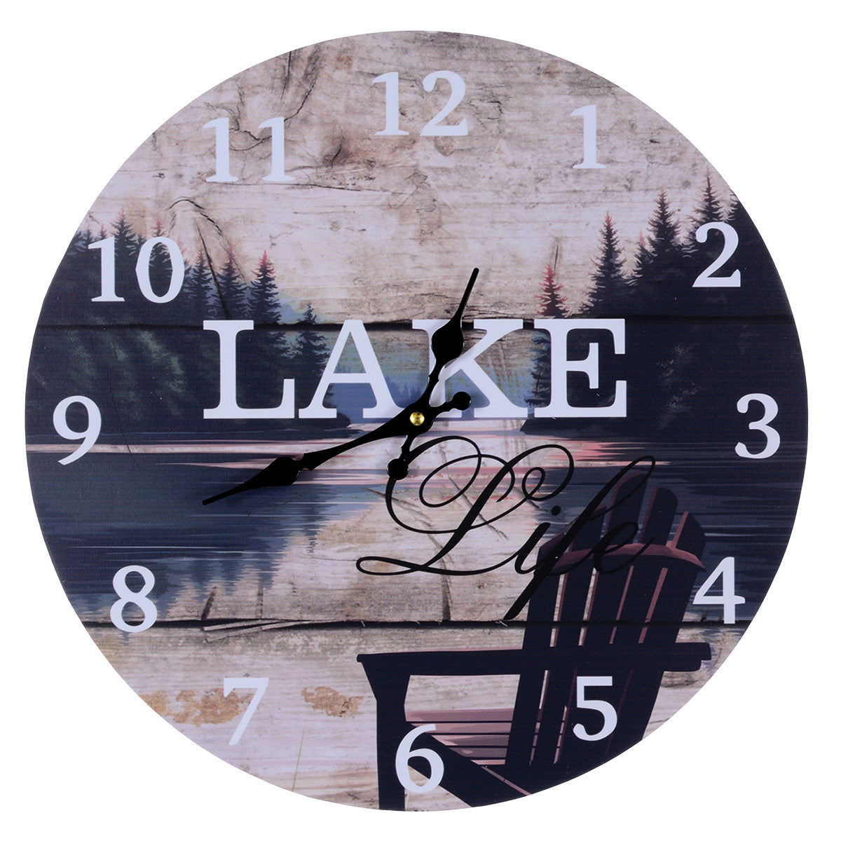 Rustic Lakeside Wall Clock