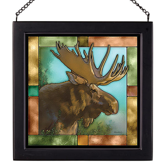 Majestic Moose Stained Glass Art