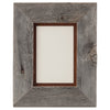 Aged Barnwood & Metal Mat Frame