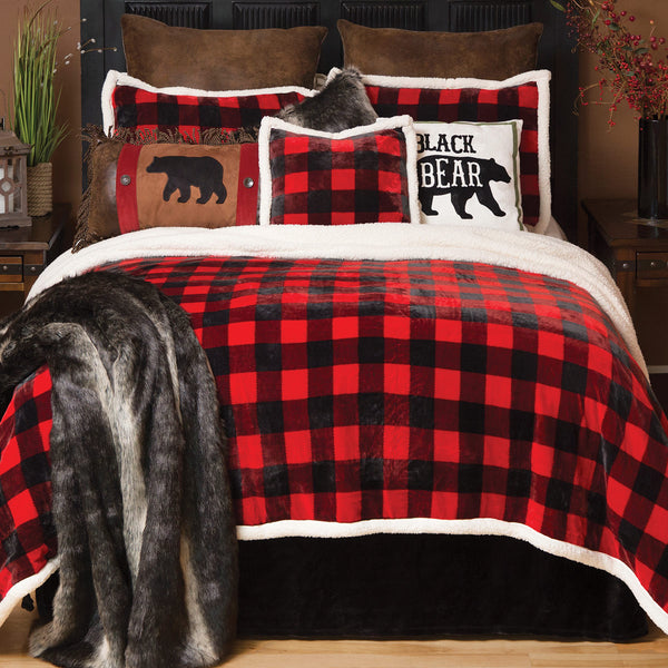 Buffalo Plaid Plush Bed Set - Twin - OUT OF STOCK UNTIL 05/13/2026