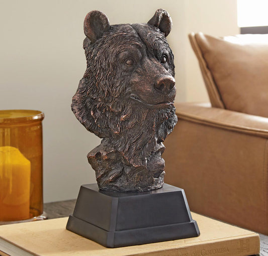 Bronze Style Bear Sculpture - CLEARANCE