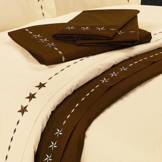 Star Chocolate Sheet Set - Queen - OUT OF STOCK UNTIL 08/04/2026