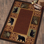 Peaceful Habitat Black Bear Rug - 3 x 4