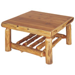 Cedar Log Open Standard Finish Coffee Table - 34 x 34