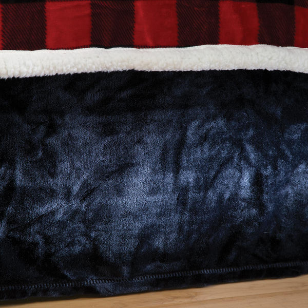Black Plush Bedskirt - Queen