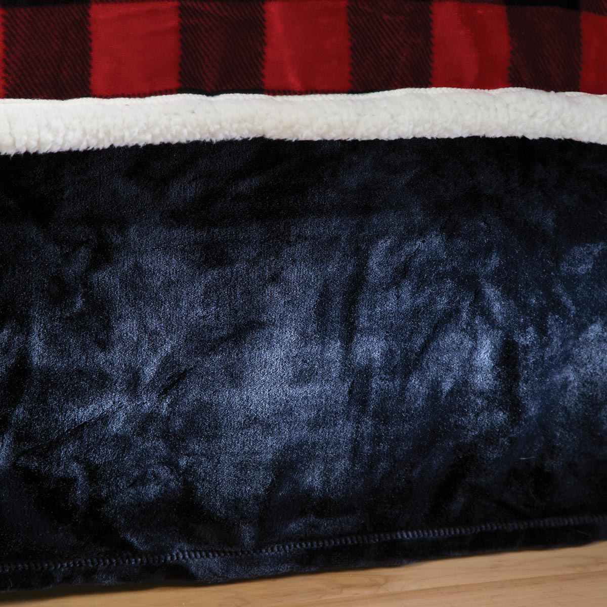 Black Plush Bedskirt - Queen