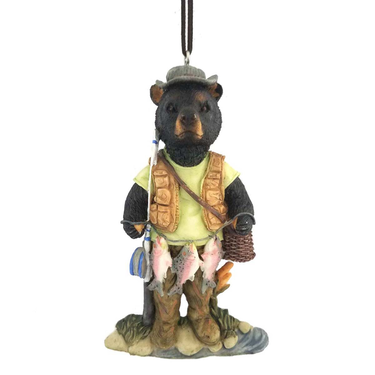 Backcountry Fishing Bear Ornaments - Set of 4