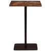 Wood Top Drink Table with Pine Cone Accent