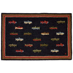 River Fish Hooked Wool Rug - 4 x 6