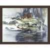 Deer Pond Framed Canvas