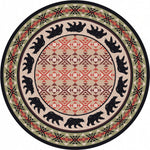 Cozy Bears Burnt Red Rug - 8 Ft. Round