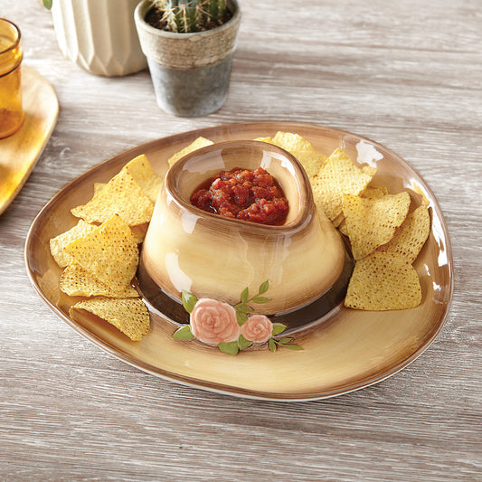 Highland Ranch Cowgirl Hat Chip & Dip Server - OVERSTOCK