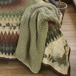 Sage Chunky Knit Throw