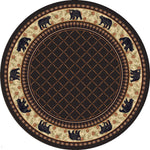 Bear Retreat Brown Rug - 8 Ft. Round