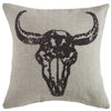 Sequin Steer Skull Pillow