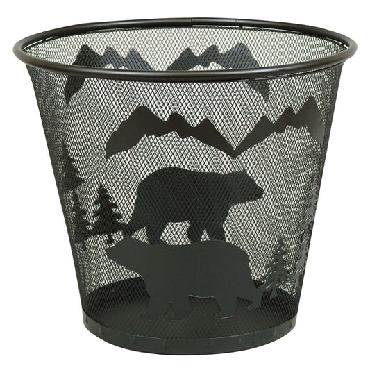 Metal Bear Waste Basket - SALE