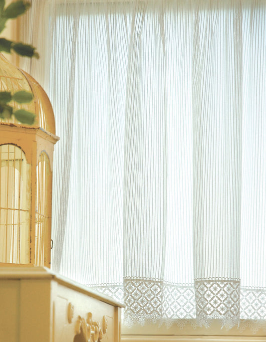 Chelsea Ecru Lace Window Panel - 48 x 63 - CLEARANCE