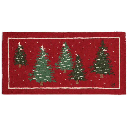 Five Trees Hooked Wool Rug
