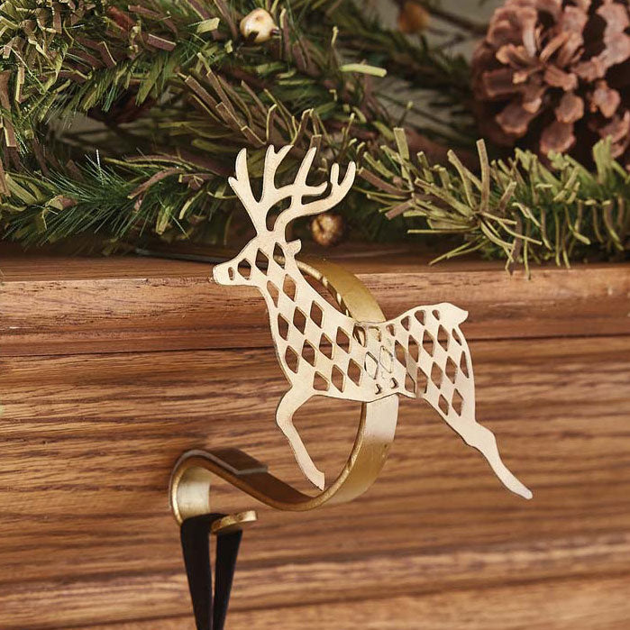 Deer Leap Stocking Hangers - Set of 2