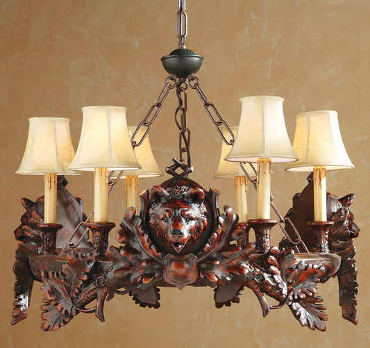 Black Forest Bear Chandelier