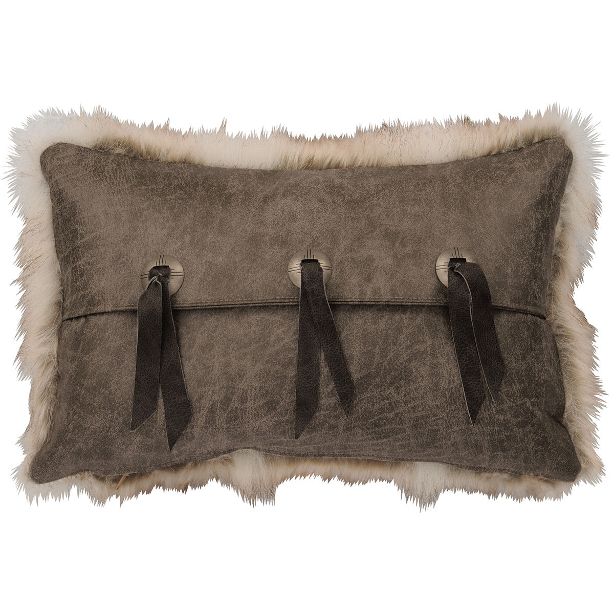 Cadillac Ranch Faux Fur & Conchos Pillow