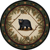 Curious Cub Black Bear Rug - 8 Ft. Round