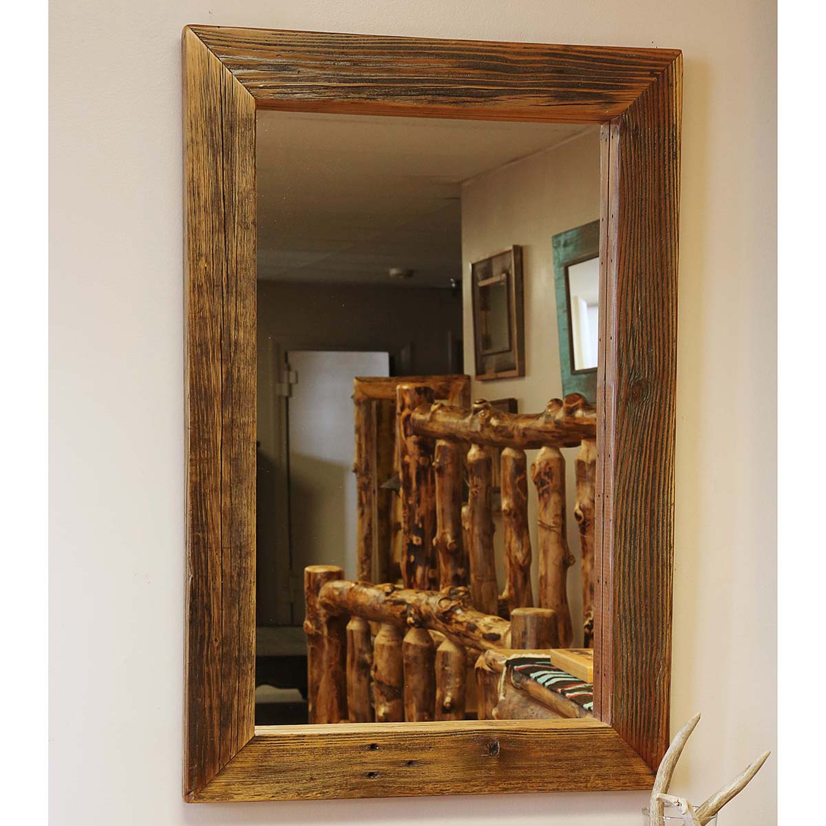 Rustic Desktopmirror Rustic Barnwood Mirror | Black Forest Decor