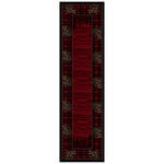 Pinecones Forest Plaid Rug - 2 x 8