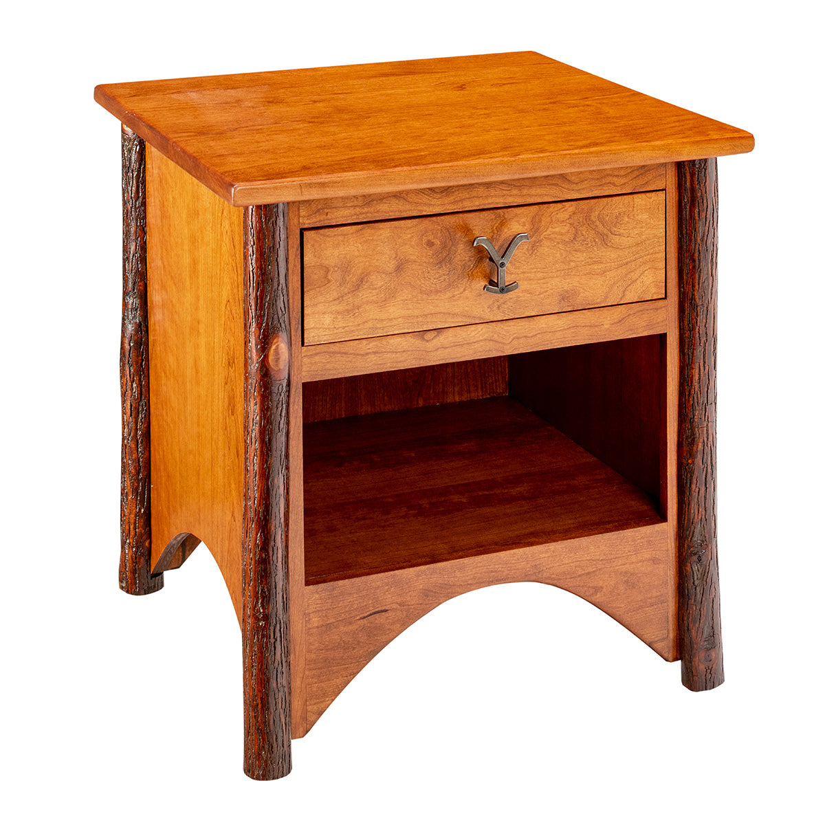 Yellowstone Gallatin Valley 1 Drawer Nightstand with Open Shelf
