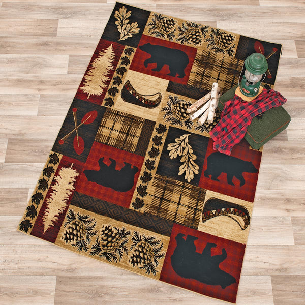 Lodge Collage Rug - 5 x 7